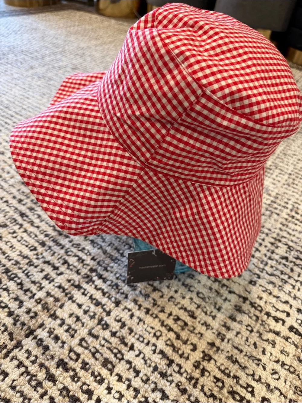 Red Gingham Bucket Hat for woman’s